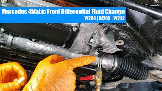 Mercedes 4Matic  Front Differential Fluid Change  W204W205 Easy Way [upl. by Layor276]