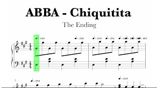 Luca ABBA  Chiquitita Ending Sheet Music [upl. by Aiuqcaj50]