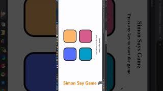 Simon says game  html css javascript javaScript html css [upl. by Fawnia]