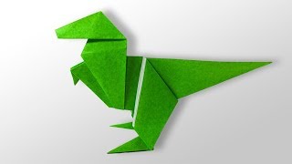 Easy Origami for kids  How to make Origami Dinosaur [upl. by Henden985]