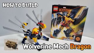 How to Build a Dragon with a 10 Lego 76202 Wolverine Mech Armour  Robot [upl. by Kin124]