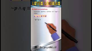 Leyes conmutativas  Leyes lógicas teoría y ejercicios resueltos leyeslogicas shortsfeed [upl. by Tjaden]