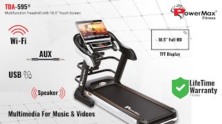 Powermax Fitness TDA595® Motorized Multifunction Treadmill with Auto Inclination [upl. by Lavotsirc]