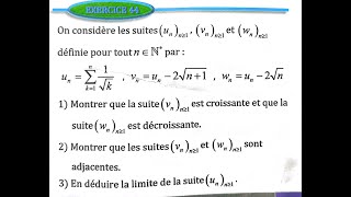 suites numériques 2 bac SM Ex 44 page 105 Almoufid [upl. by Patience]