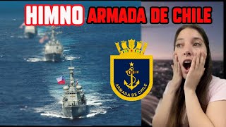 REACCION a HIMNO ARMADA DE CHILE brazos a ceñir muy orgullosa de los chilenos ❤️ [upl. by Eilahtan202]