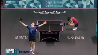 Fan Zhendong vs Tomokazu Harimoto highlights paris2024 fanzhendong tomokazuharimoto tabletennis [upl. by Yrdnal]