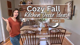 Cozy Fall 2024 Kitchen Decorate with me Part 1  Simple Autumn Decorating Ideas [upl. by Oznola]