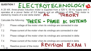 Electrotechnology N3 AC Theory 3 Phase Systems Revision 1 mathszoneafricanmotives [upl. by Nonek]