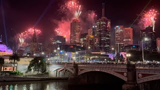 Melbourne Fireworks 2024  Fireworks live  Fireworks New Year [upl. by Arataj]