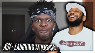 KSI  LAUGHING AT KARIUS REACTION [upl. by Frasquito]