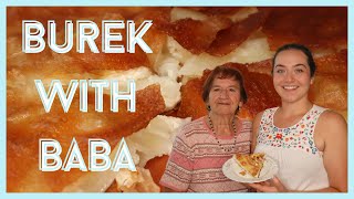 MAKING BUREK WITH MY BABA  Step by Step Guide to Making a Cheese and Meat Burek From Scratch [upl. by Nwahsirhc]