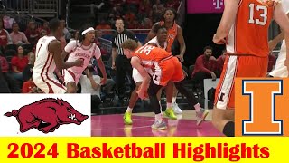 Illinois vs 19 Arkansas Basketball Game Highlights 11 28 2024 [upl. by Hakim241]