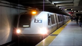 BART Trains at Embarcadero  23rd January 2015 [upl. by Nosnah]