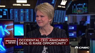 Occidental CEO discusses the decision to make a formal bid for Anadarko [upl. by Laenaj516]