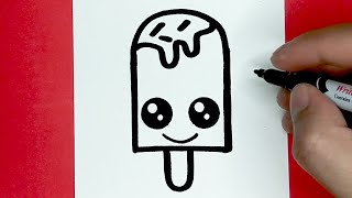 HOW TO DRAW A CUTE ICE CREAM THINGS TO DRAW [upl. by Helga]