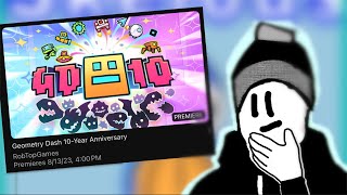 GEOMETRY DASH 10TH YEAR ANNIVERSARY  Youtube Premiere Reaction [upl. by Cadman63]