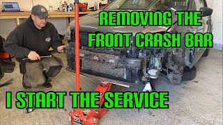 Volkswagen Polo Front Crash Bar Removal And I Start The Service [upl. by Eceinehs]