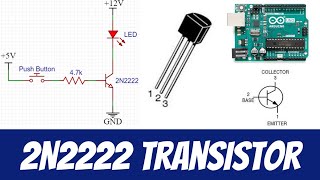 2N2222 NPN Transistor as a switch  Arduino example with LED Flash [upl. by Ardnoel]