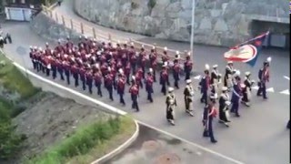 Sektion Rhone  Oberwalliser Tambouren und Pfeiferfest Bürchen  Einmarsch Sonntag [upl. by Kuehn]