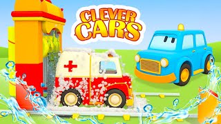 Car cartoon for kids amp cars cartoons full episodes Clever cars Lights for street vehicles amp trucks [upl. by Llenrac]