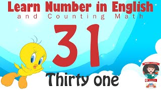 Learn Number Thirty one 31 in English amp Counting Math [upl. by Kciregor619]