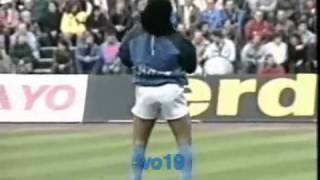 Maradona balla nel riscaldamento NapoliBayern Monaco [upl. by Guimond]