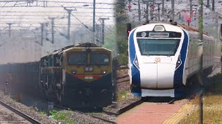 Train spotting at navalur dharwad hubli line  EMD dominance  Indian railways [upl. by Onitnas395]