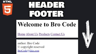 Learn HTML headers amp footers in 5 minutes 🤯 [upl. by Udale]