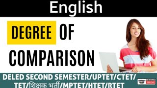 Degree of Comparison Positive  Comparative  Superlative  Types  English  Deled Second Semester [upl. by Irihs]