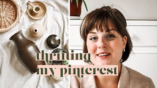 thrifting my pinterest home decor  come thrift with me with the most amazing boho find [upl. by Moishe]