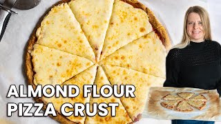 ALMOND FLOUR PIZZA CRUST  easy healthy gluten free amp low carb pizza recipe [upl. by Bigelow]