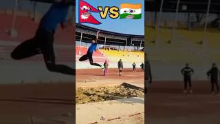 Nepal🇳🇵vsIndia 🇮🇳long jumpcompetition 💪😈shorts youtubeshorts power longjump competition [upl. by Rudy]