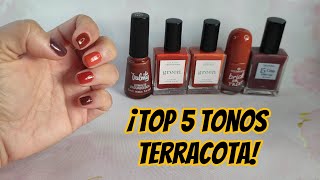 ¡Top 5 Tonos Terracota ¡Swatches y Comparación  Lulu B Nails [upl. by Uriel]