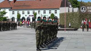 Pokaz musztry wojskowej na rynku w Limanowej [upl. by Meares]