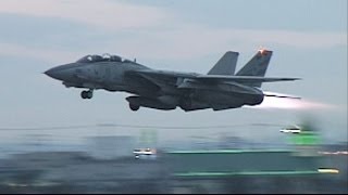 F14 TOMCAT Full Afterburner Take off 1996 Long [upl. by Lebyram123]