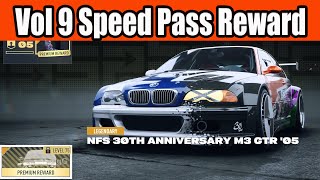 NFS Unbound Update Vol 9 Speed Pass Reward  NFS 30th Anniversary M3 GTR 05 [upl. by Ayikaz760]