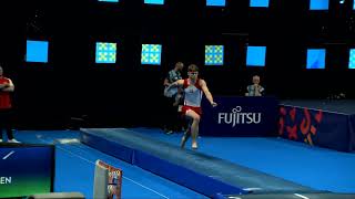 MIKKELSEN Jeppe DENM2023 Trampoline WorldsQualificationTumblingR1 [upl. by Adnale551]