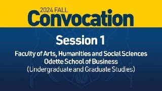 2024 Fall Convocation  Session 1 [upl. by Fenella]