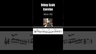 Bebop Scale Exercise Minor ⅡⅤⅠ jazz piano jazzpiano exercise [upl. by Aidole]