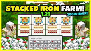 BEST IRON FARM EVER 2000HOUR In Minecraft Bedrock 121 [upl. by Posehn]