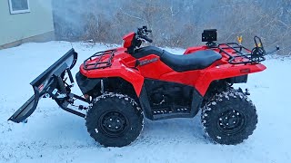 First Time Snow Plowing on a Four Wheeler [upl. by Giamo]