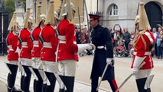 Officer SHOUTS at The King’s Guards [upl. by Ellerrehs]