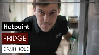 How to unblock your fridge drain hole  by Hotpoint [upl. by Mukerji300]