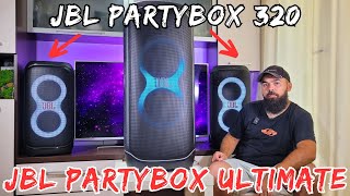 Which is better Two JBL Partybox 320 VS One JBL Partybox Ultimate [upl. by Derry]