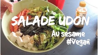 Salade de nouilles udon au sésame vegan  Osakurabana [upl. by Auqemahs248]