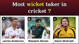 which bowler most wicket taker in cricket  Cricket Quiz Challenge [upl. by Brockwell]