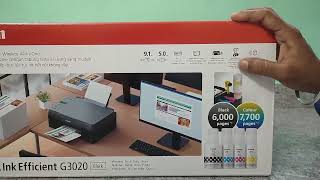 Canon G3020 printer unboxing tamil [upl. by Eniamreg350]