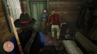 RDR2 What if we get into the house where Micah kills skinny and his wife [upl. by Ailemap]