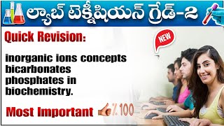 TG Lab Technician Revision Cls2 inorganic ions concepts bicarbonates phosphates in biochemistry [upl. by Baten]