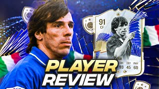 91 TOTY ICON ZOLA PLAYER REVIEW  FC 24 Ultimate Team [upl. by Eirehs]